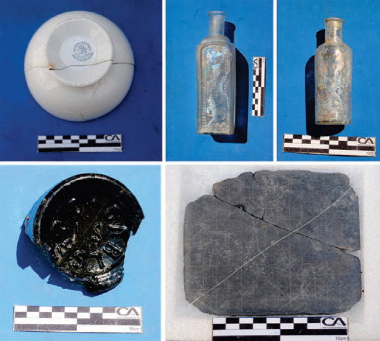 Figura 10. Muestra de los materiales encontrados