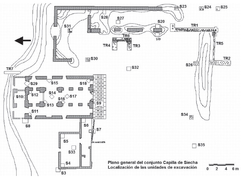 Figura 2. Plano general del conjunto Capilla de Siecha, Colombia