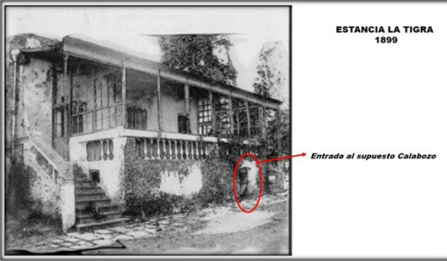 Figura 2. Casco de la Estancia La Tigra, donde se observan los supuestos calabozos .En esta estancia se filmó la película española-estadounidense con Emma Tohmpson y Antonio Banderas