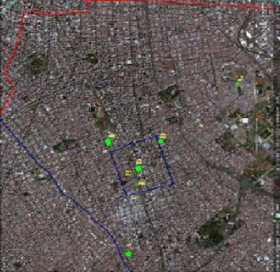 Figura 2. Sitios arqueológicos investigados en San José de Flores