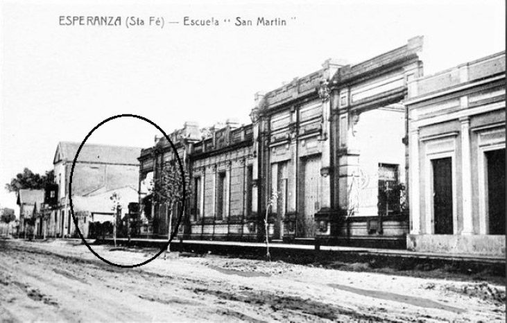 Figura 7. En esta imagen se puede ver la abertura de la calle Alberdi (sección destacada). Fuente. Museo de la Colonización