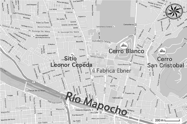 Figura 2. Mapa de la ubicación del sitio Leonor Cepeda 952