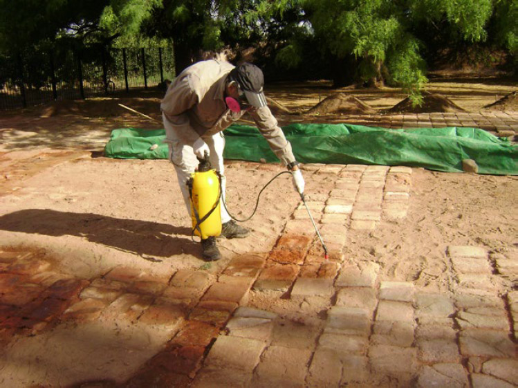 Figura 14. Implementación del tratamiento químico para la preservación y conservación
