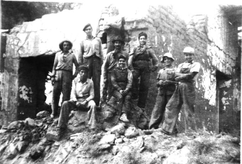 Figura 18. Fotografía tomada por un vecino en el año 1941, de los escombros de la Capilla Vieja