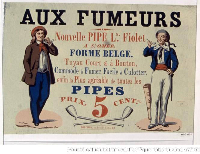 Figura 4. Publicidad de las pipas L. Fiolet, St Omer (Francia) Fuente: Biblioteca Nacional de Francia, París.